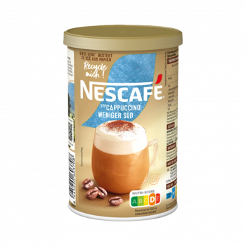 Nescafe Gold Cappuccino Weniger suess, Loeskaffee, ca. 18 Portionen, 220g